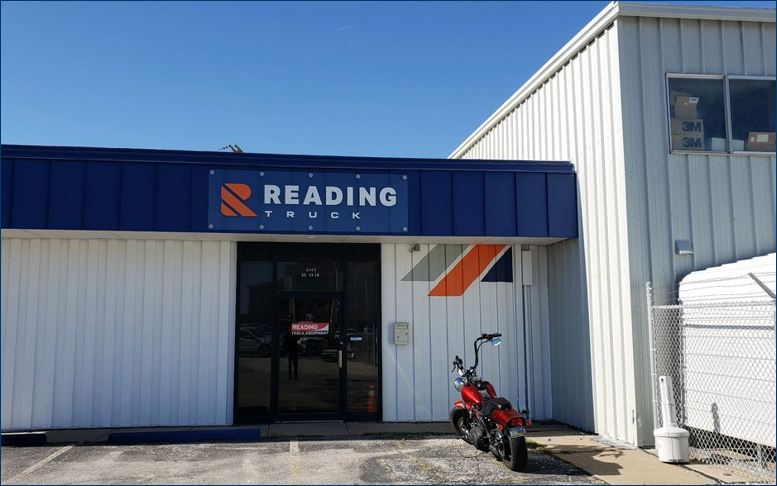 The storefront of the Reading Truck Center located in Council Bluffs, Iowa