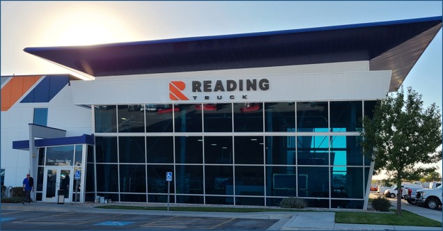 The storefront location of the Reading Truck Center located in Salt Lake City, Utah