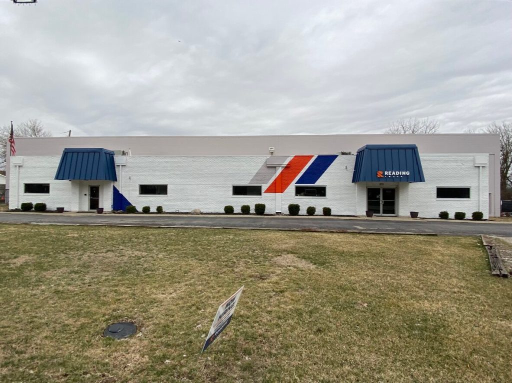 The storefront of the Reading Truck Center located in Indianapolis, Indiana